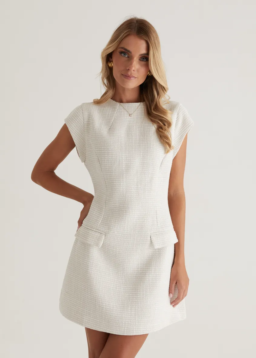 Athena Dress - Off White sold by Gingham & Heels product image thumbnail 3