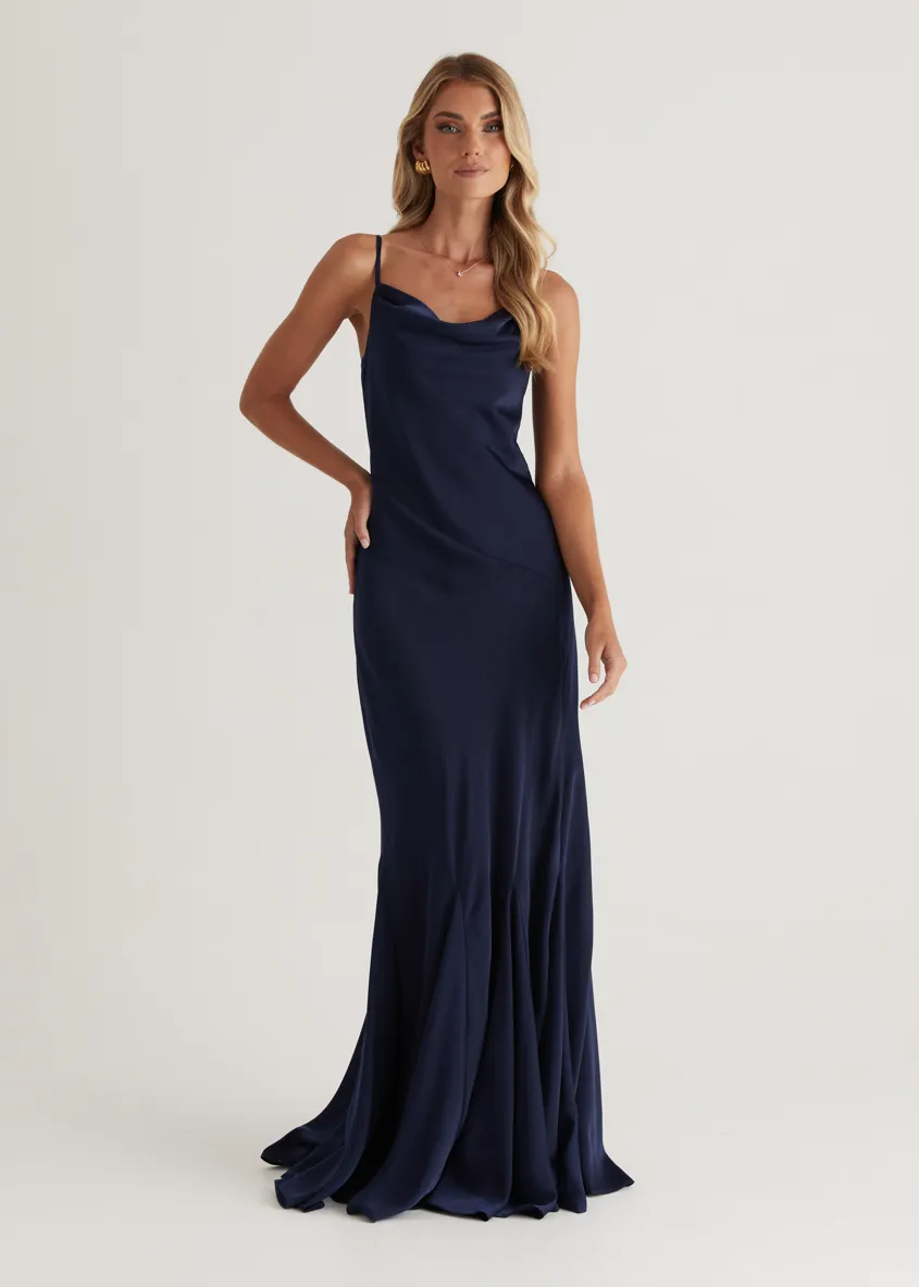 Zita Maxi Dress - Navy sold by Gingham & Heels