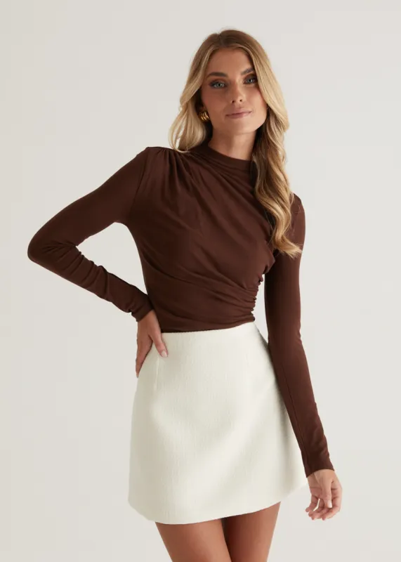 Lynley Top - Espresso made by Gingham & Heels