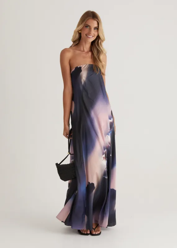 Claudia Strapless Maxi Dress - Orchid sold by Gingham & Heels