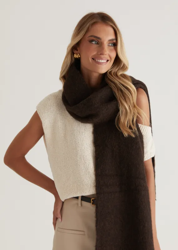 Charli Scarf - Dark Choc sold by Gingham & Heels
