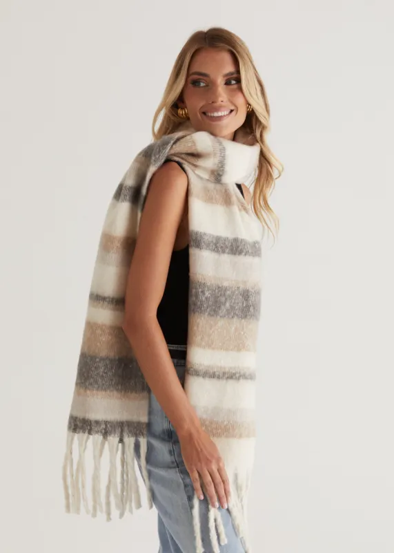 Novella Scarf - Grey Check sold by Gingham & Heels