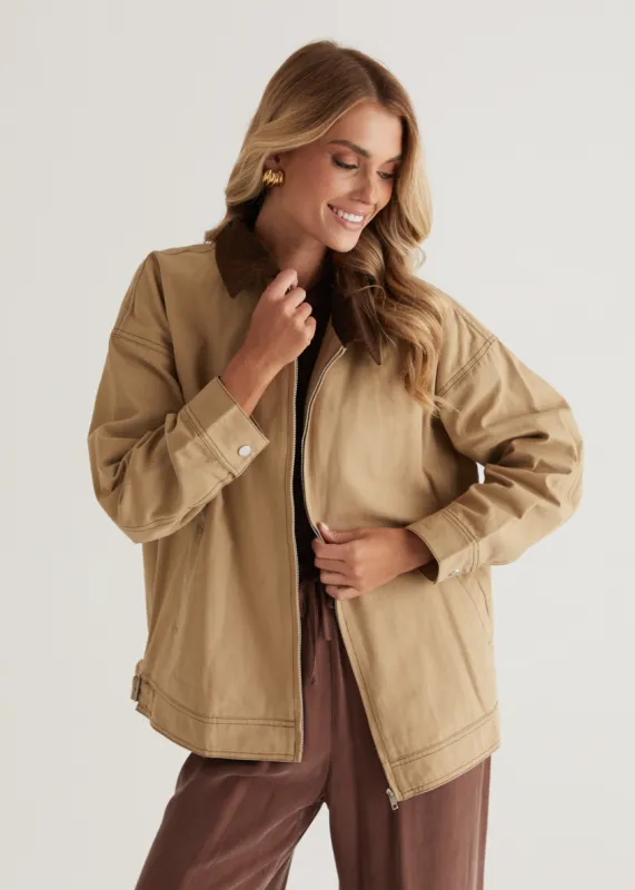 Novalie Jacket - Camel sold by Gingham & Heels