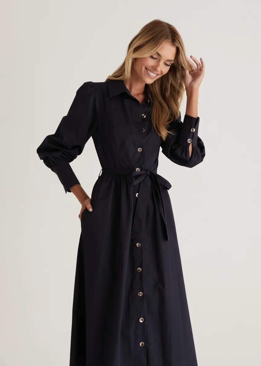 Louisa Midi Dress - Navy sold by Gingham & Heels product image thumbnail 4