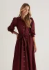 Louisa Midi Dress - Burgundy sold by Gingham & Heels