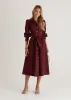Louisa Midi Dress - Burgundy sold by Gingham & Heels