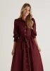 Louisa Midi Dress - Burgundy sold by Gingham & Heels