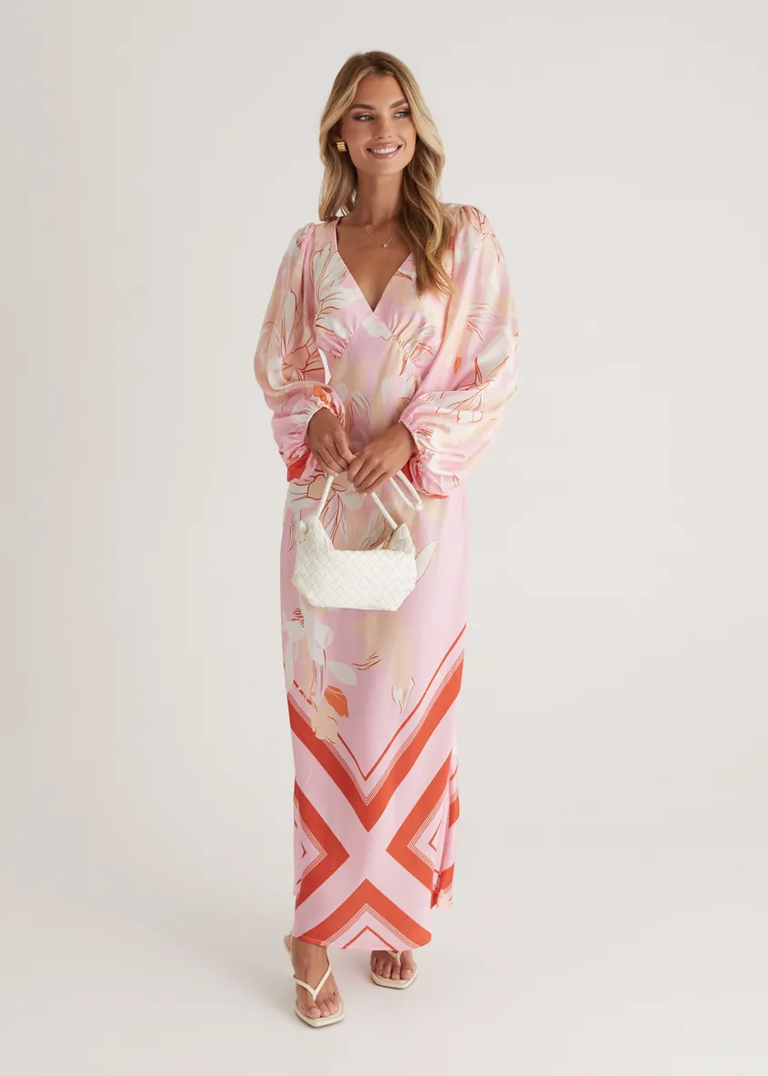 Stetha Maxi Dress - Candy Pink Floral sold by Gingham & Heels product image thumbnail 2