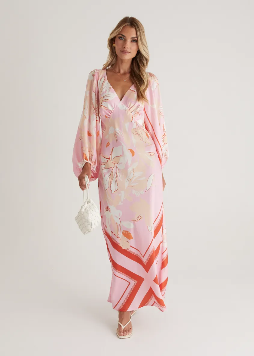 Stetha Maxi Dress - Candy Pink Floral sold by Gingham & Heels product image thumbnail 4