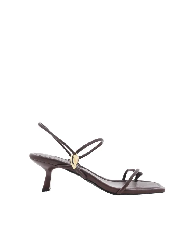 Marlowe Heels - Chocolate sold by Gingham & Heels