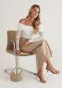 Polo Off Shoulder Top - Off White sold by Gingham & Heels