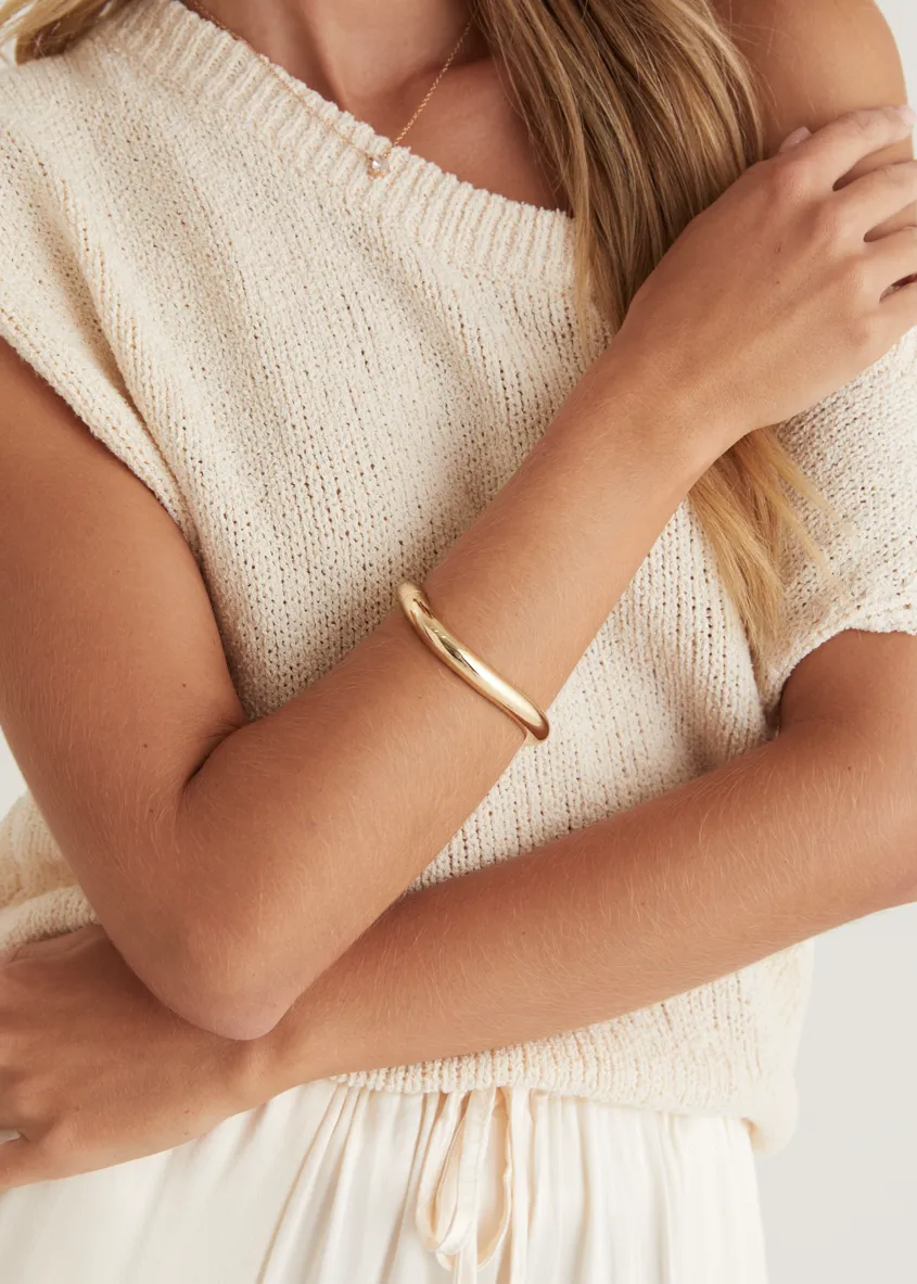 Harmony Bangle - Gold sold by Gingham & Heels