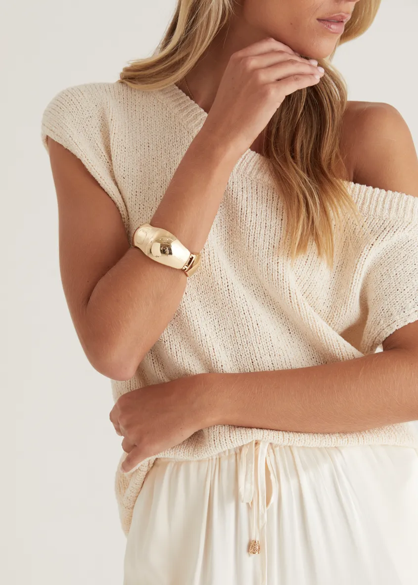 Serena Bangle - Gold sold by Gingham & Heels