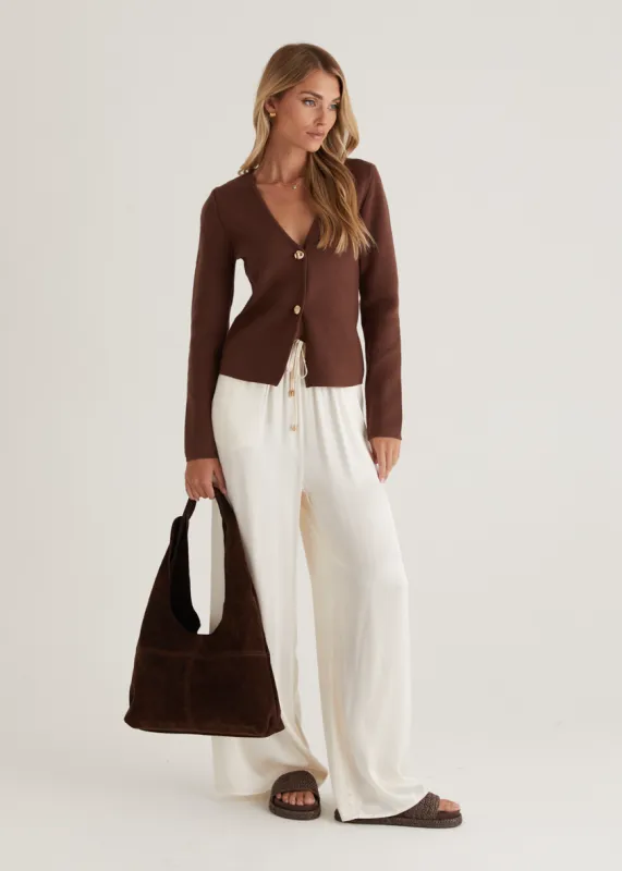 Leila Suede Tote - Coco sold by Gingham & Heels