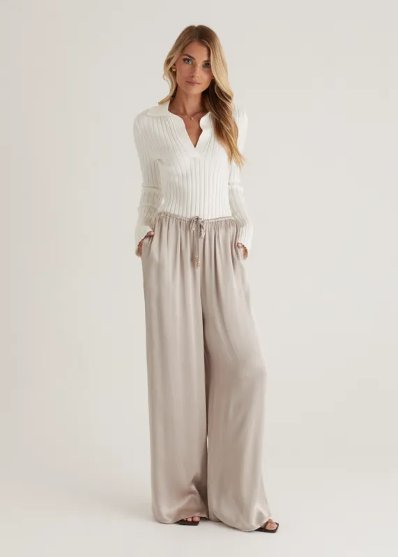 Charlie Pants - Silver sold by Gingham & Heels