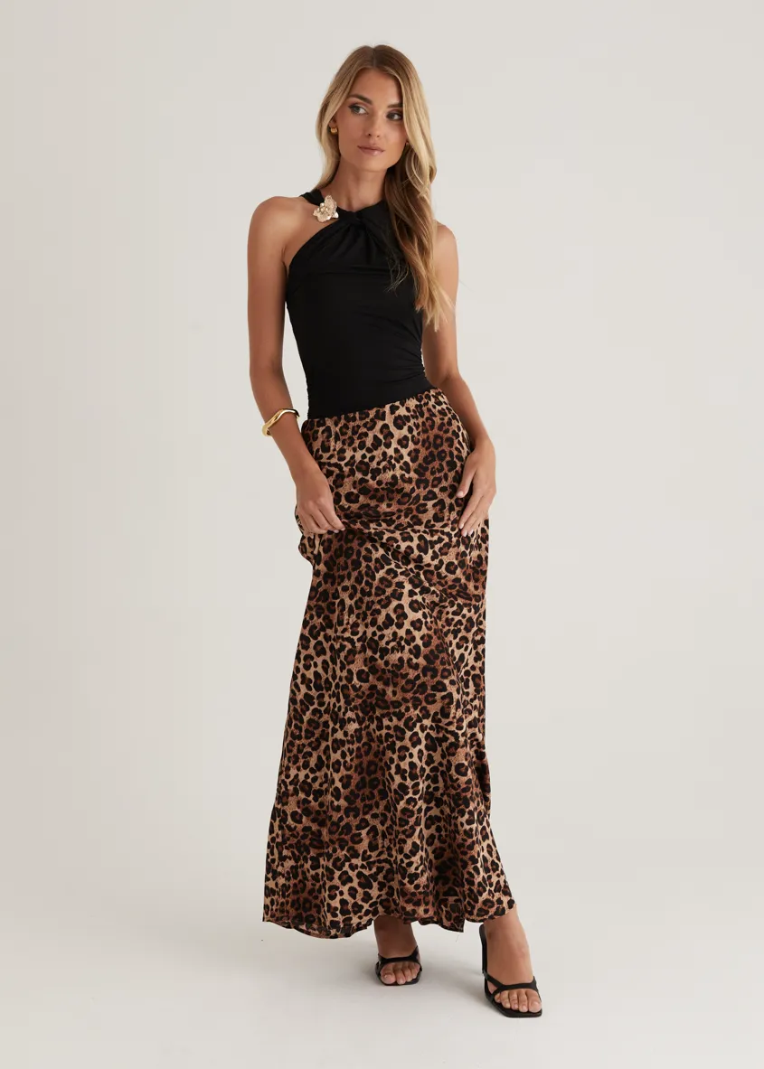 Cleo Maxi Skirt - Leopard sold by Gingham & Heels product image thumbnail 4