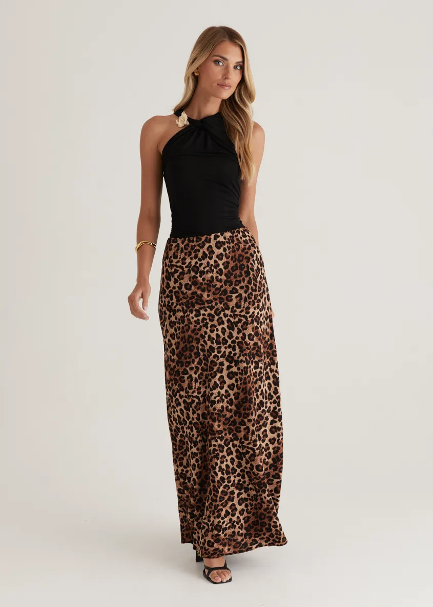 Cleo Maxi Skirt - Leopard sold by Gingham & Heels product image thumbnail 3