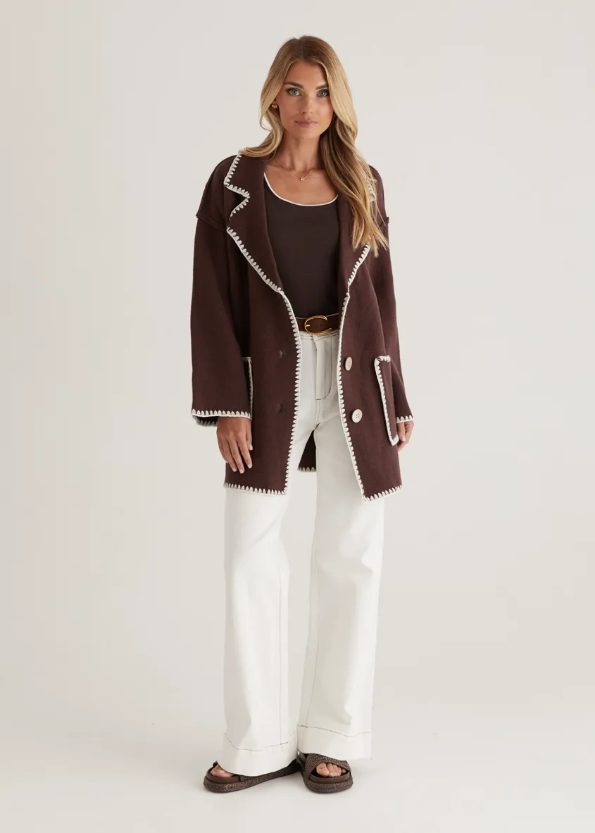 Harlo Cardigan - Espresso sold by Gingham & Heels product image thumbnail 4