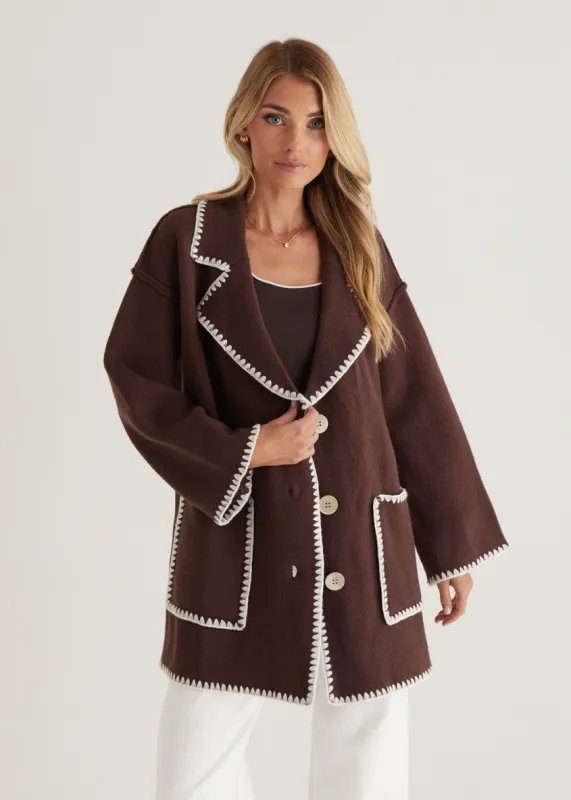 Harlo Cardigan - Espresso sold by Gingham & Heels