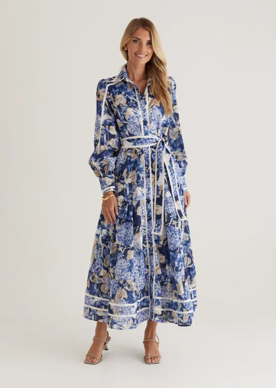 Libby Maxi Dress - Navy Hydrangea sold by Gingham & Heels