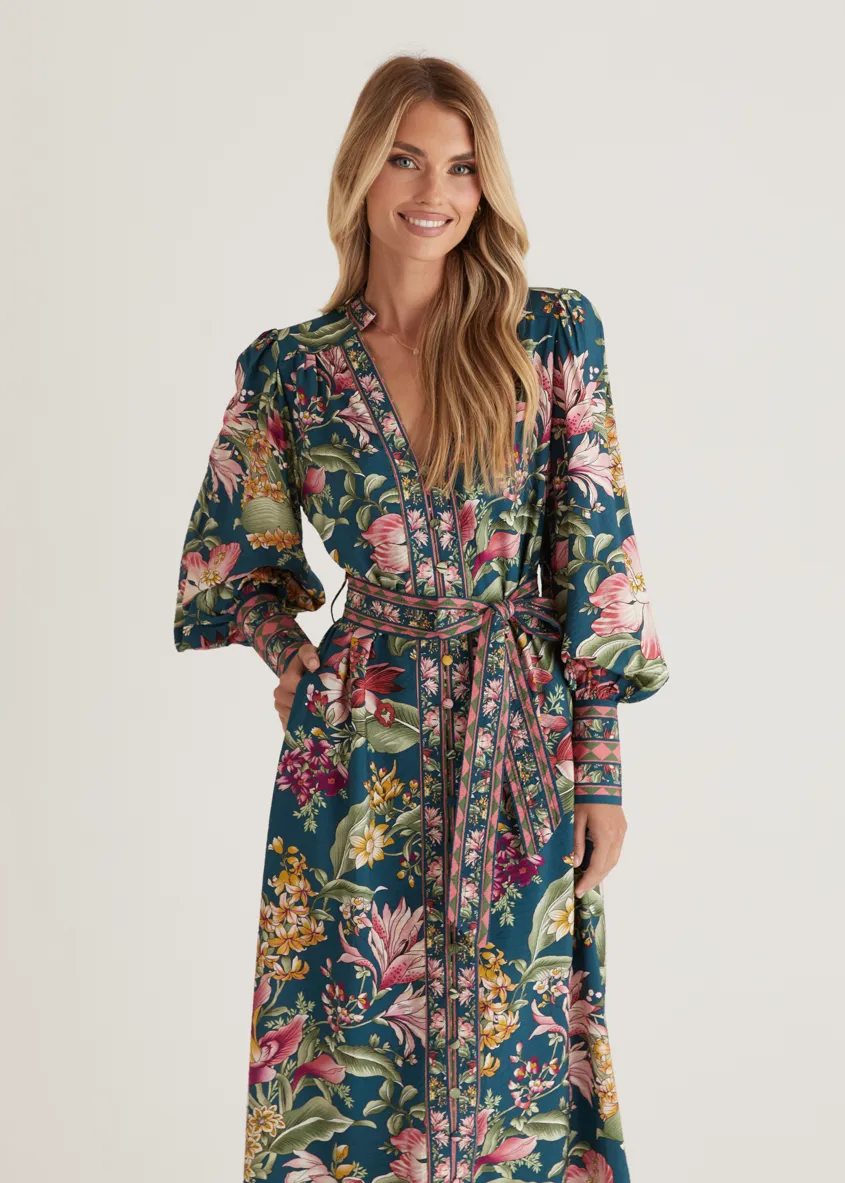 Royale Maxi Dress - Emerald Native sold by Gingham & Heels product image thumbnail 2