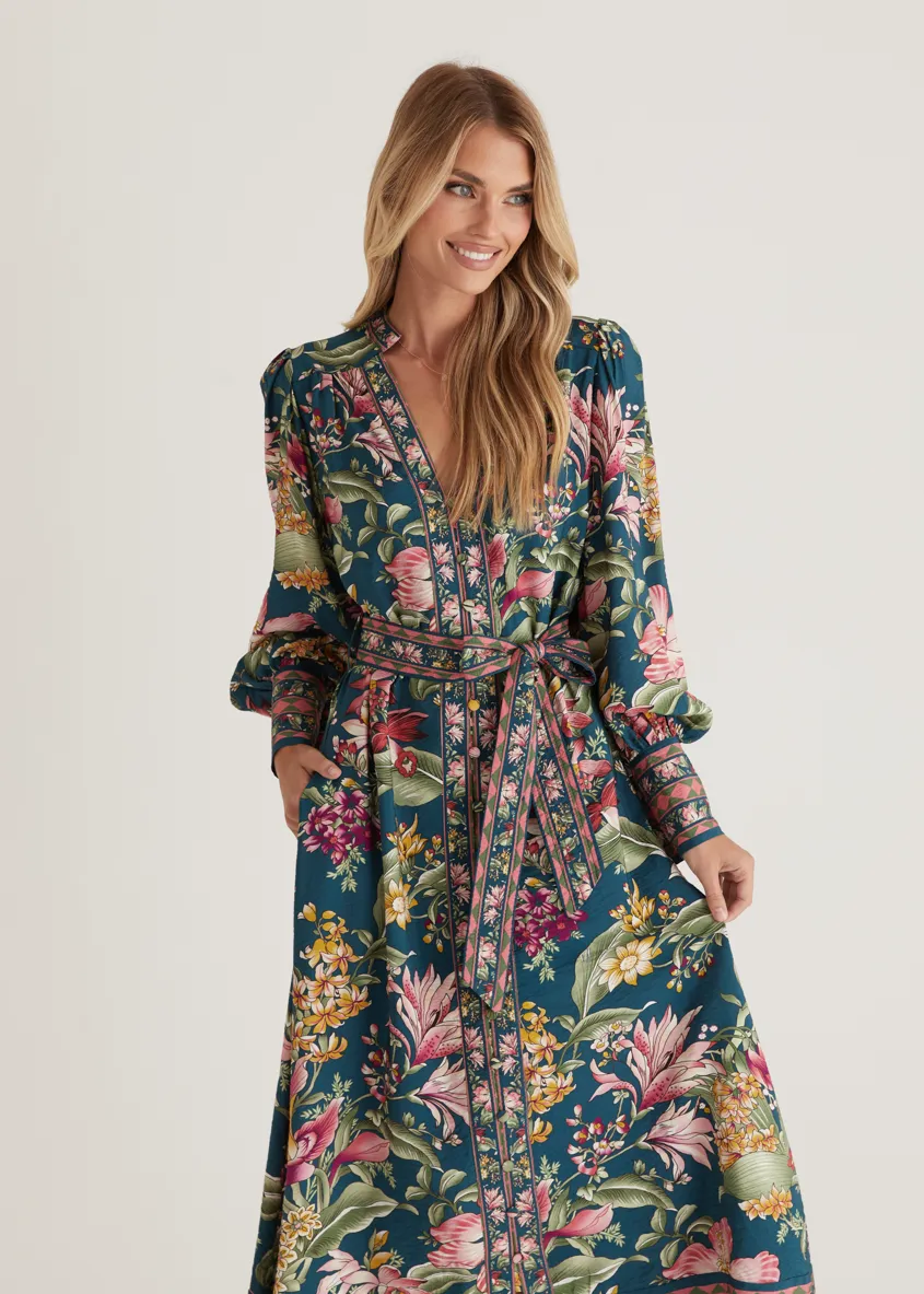 Royale Maxi Dress - Emerald Native sold by Gingham & Heels product image thumbnail 4