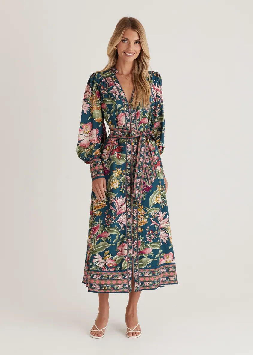 Royale Maxi Dress - Emerald Native sold by Gingham & Heels product image thumbnail 3