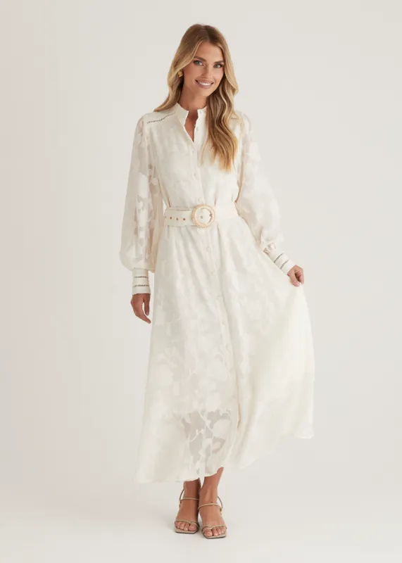 Roxi Maxi Dress - Off White sold by Gingham & Heels