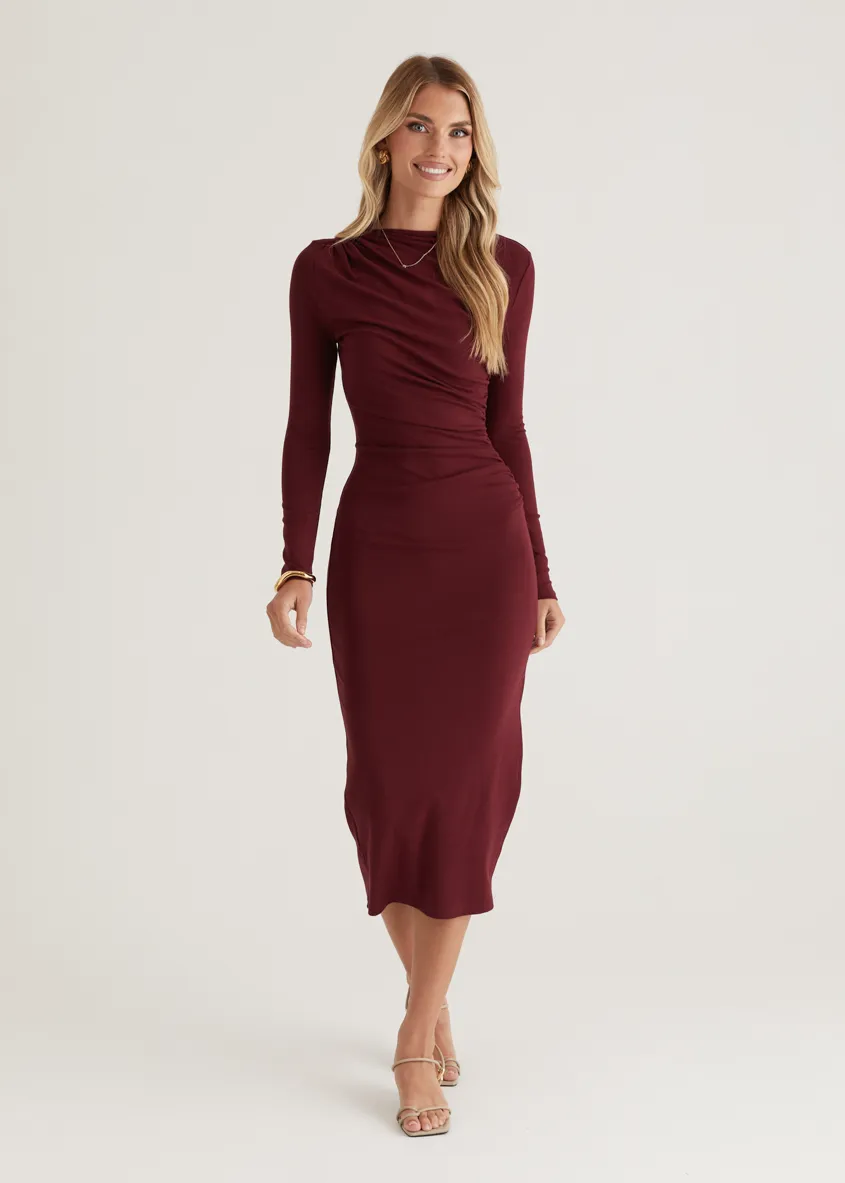 Simona Midi Dress - Mulberry sold by Gingham & Heels product image thumbnail 5