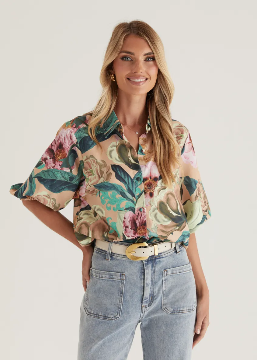 Selah Shirt - Mocha sold by Gingham & Heels product image thumbnail 5