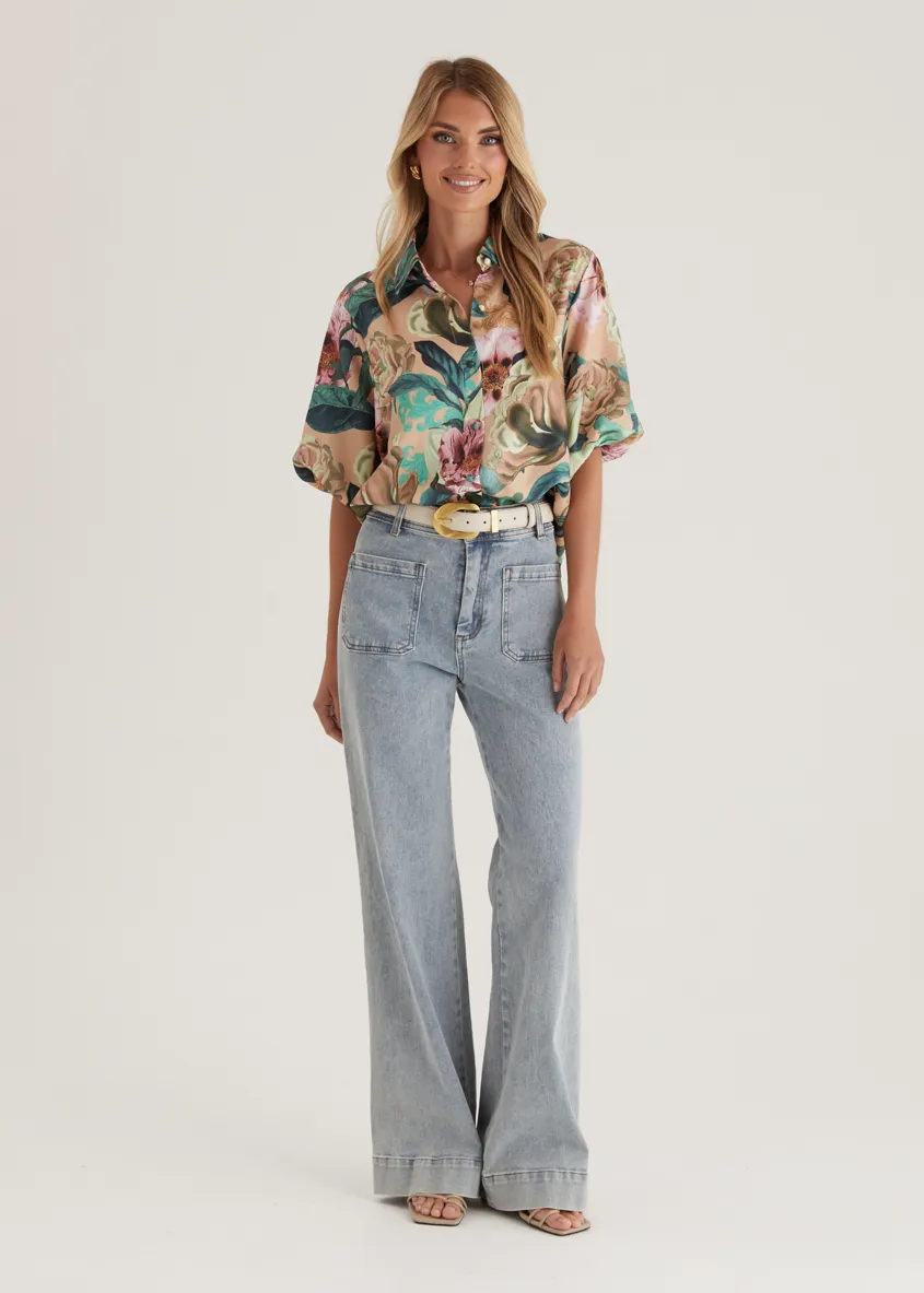 Selah Shirt - Mocha sold by Gingham & Heels product image thumbnail 4