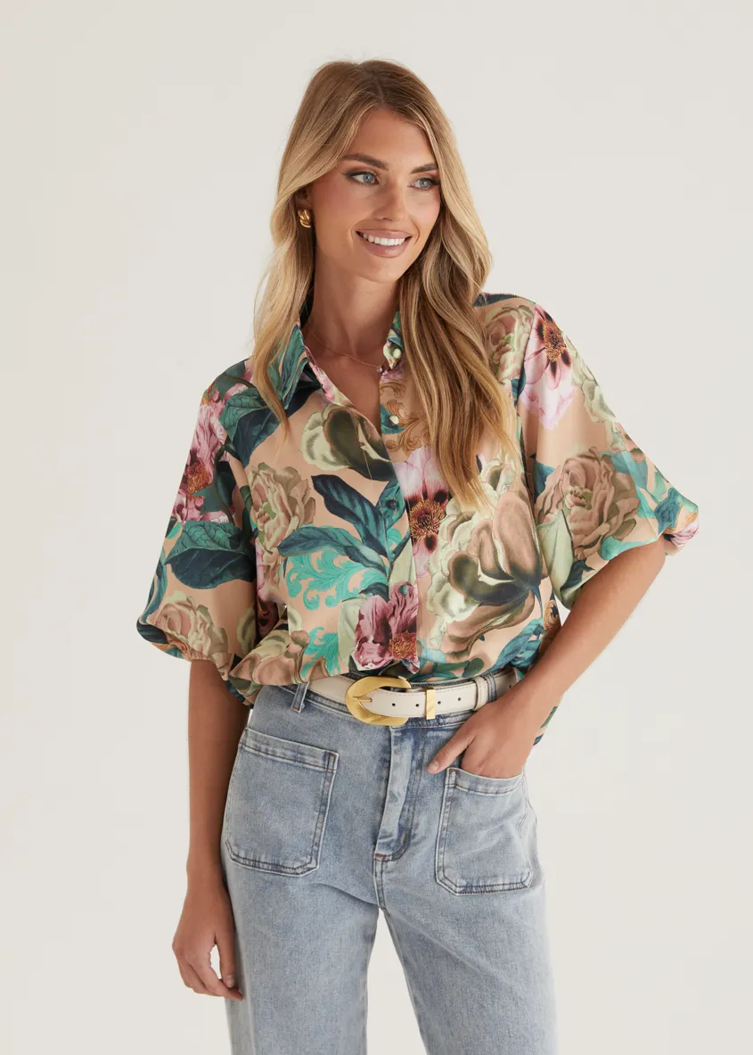 Selah Shirt - Mocha sold by Gingham & Heels