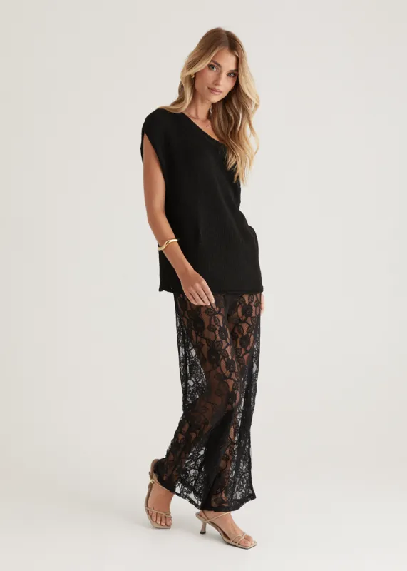 Wynter Lace Pants - Black sold by Gingham & Heels