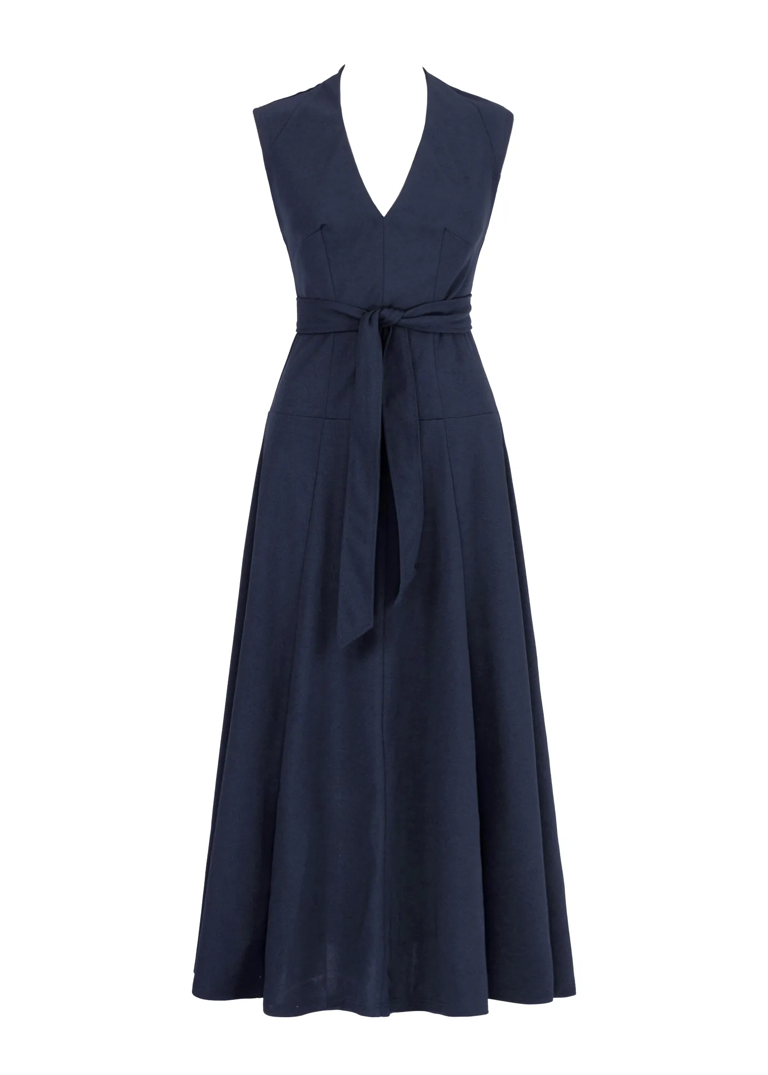 Manhattan Midi Dress - Navy sold by Gingham & Heels product image thumbnail 2