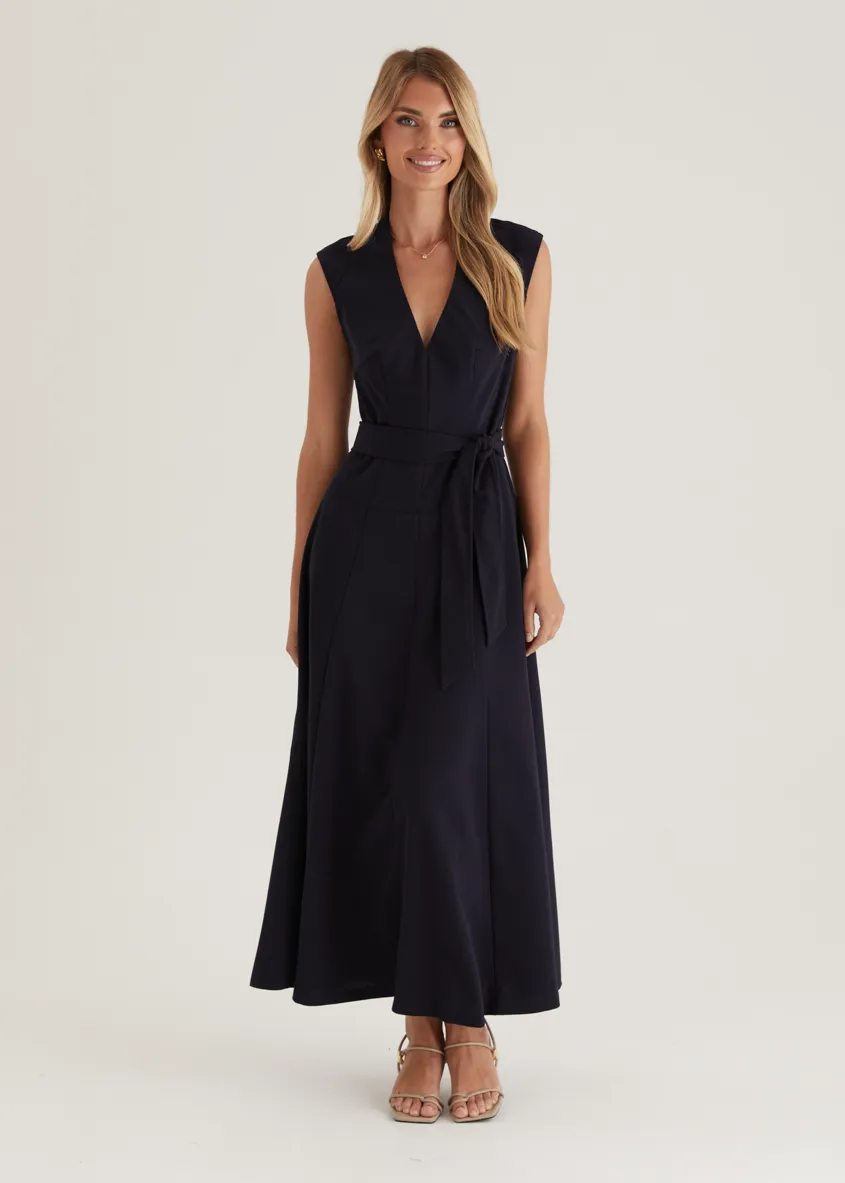 Manhattan Midi Dress - Navy sold by Gingham & Heels product image thumbnail 5