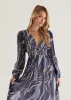 Skyline Maxi Dress - Navy Swirl sold by Gingham & Heels