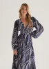 Skyline Maxi Dress - Navy Swirl sold by Gingham & Heels