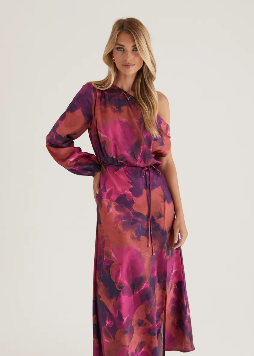 Ayana Drop Shoulder Maxi Dress - Violet Tie Dye sold by Gingham & Heels product image thumbnail 5