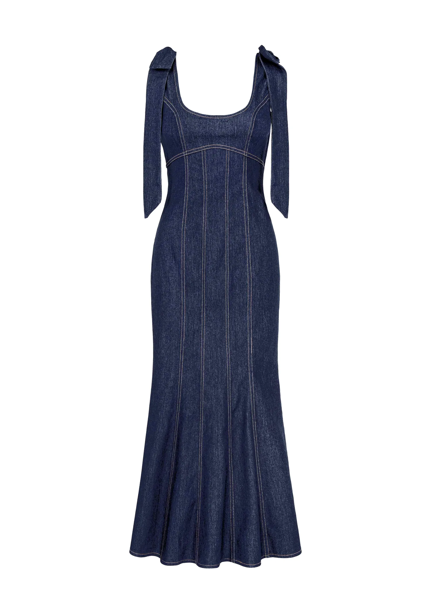 Adeline Denim Midi Dress - Indigo sold by Gingham & Heels product image thumbnail 2