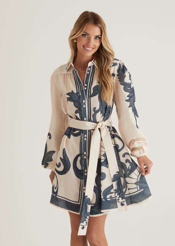 Nicoletta Dress - Cream Zayna sold by Gingham & Heels