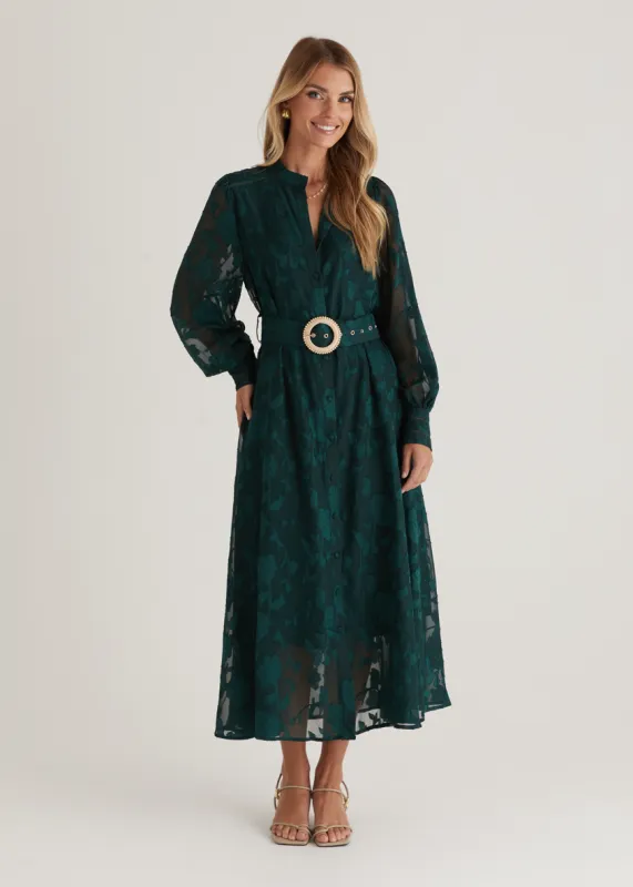 Roxi Maxi Dress - Emerald sold by Gingham & Heels