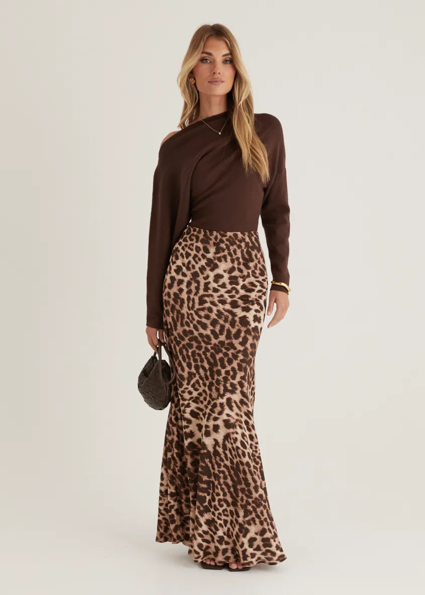 Savanna Maxi Skirt - Leopard sold by Gingham & Heels