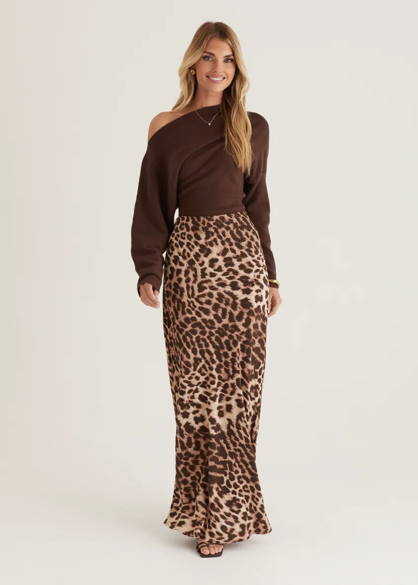 Savanna Maxi Skirt - Leopard sold by Gingham & Heels product image thumbnail 4