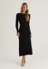 Ahloe Knit Midi Dress - Black sold by Gingham & Heels