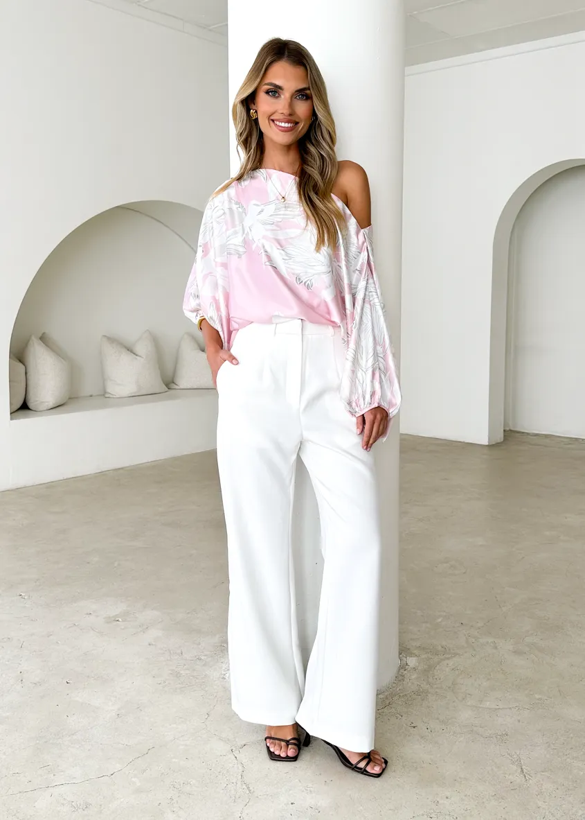 Maui Off Shoulder Top - Pink Floral sold by Gingham & Heels product image thumbnail 3