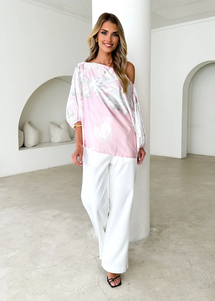 Maui Off Shoulder Top - Pink Floral sold by Gingham & Heels product image thumbnail 4