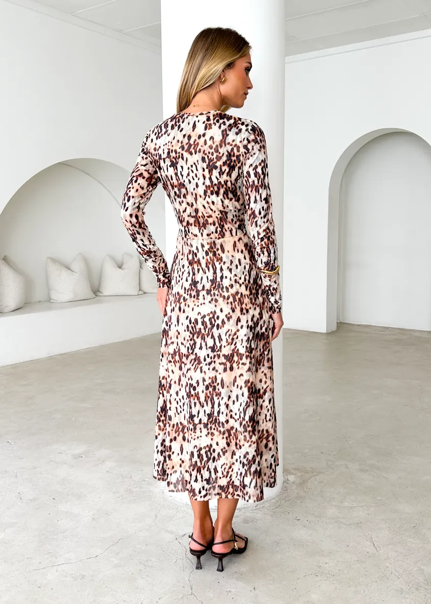 Cyrus Midi Dress - Cheetah sold by Gingham & Heels product image thumbnail 5