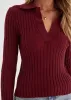 Lucie Knit Top - Wine sold by Gingham & Heels