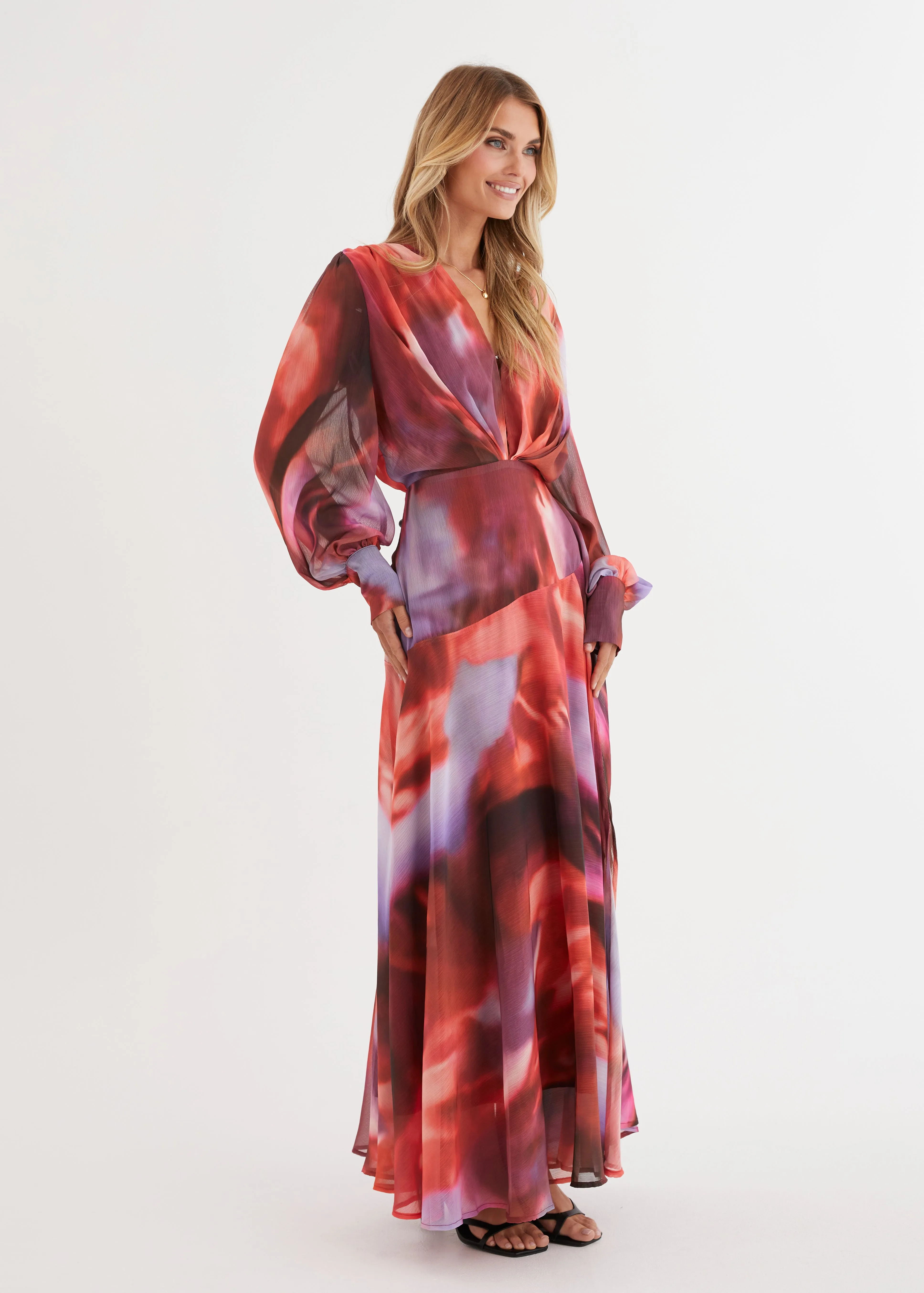 Frida Maxi Dress - Berry Splash sold by Gingham & Heels product image thumbnail 3