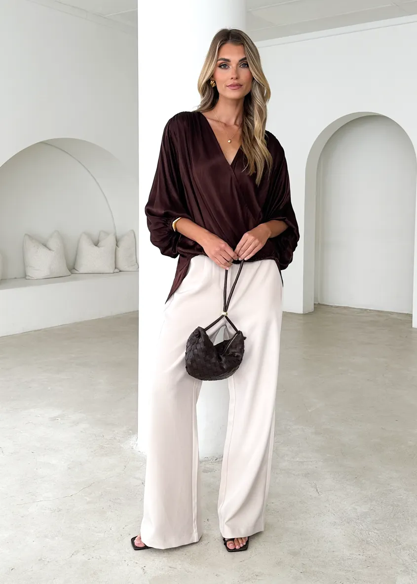 Alara Top - Choc sold by Gingham & Heels product image thumbnail 2